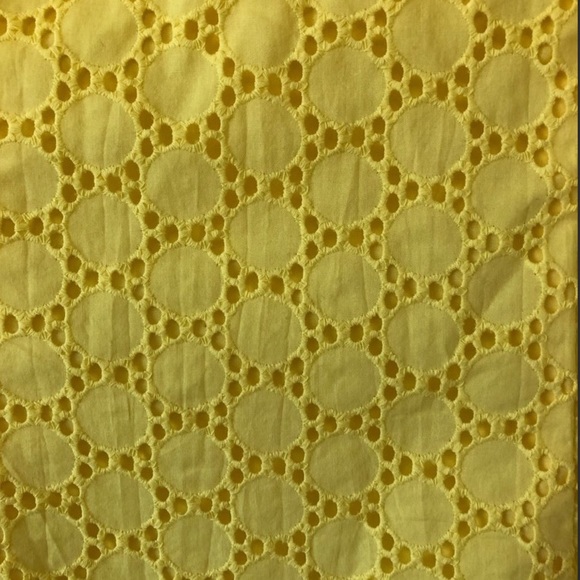 Talbots Cheerful Yellow Eyelet Shift Dress 4p - Picture 4 of 5